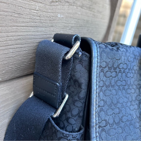 Coach Black Signature Canvas & Leather Messenger Bag F77004 - Picture 15 of 15